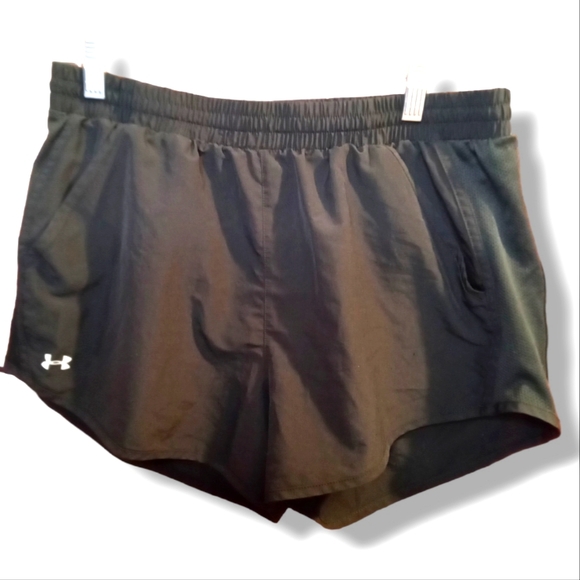 Under Armour Pants - Under Armour running shorts large with built in briefs black loose fit like NWOT
